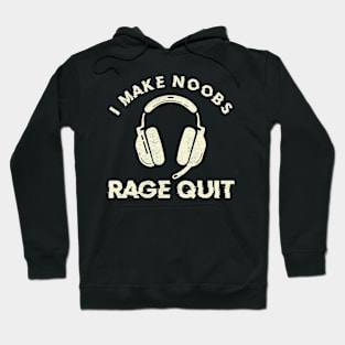 Funny Boys Gamer Joke Saying Teens I Make Noobs Rage Quit Hoodie